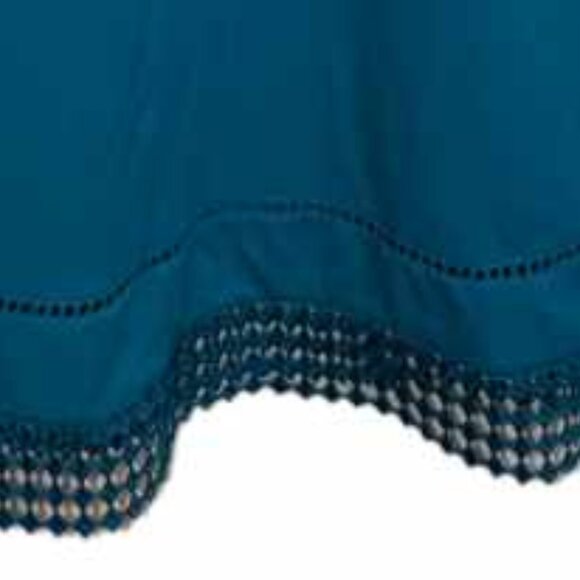 WORTHINGTON women's halter neck top dark teal eyelets embroidery size XL W-138 - Picture 3 of 4